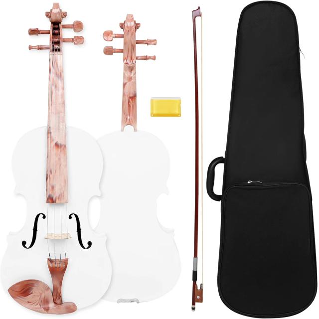 AV-102 Violino 4/4 Mármore Branco Madeira Maciça