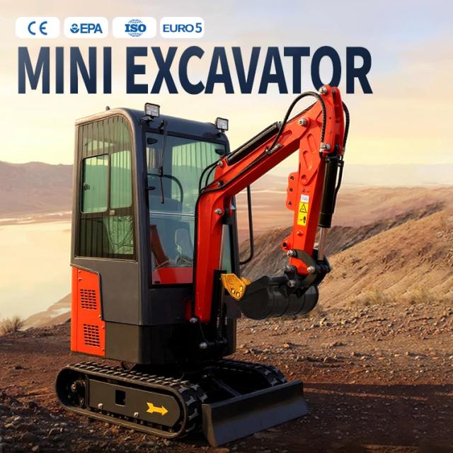 HaiLian Machinery Mini Escavadeira de Esteira Retroescavadeira para Venda