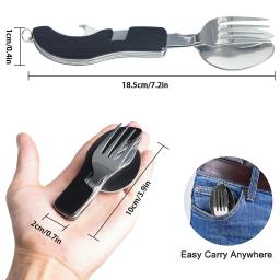 Foldable Camping Supplies, Tableware Combinação, ao ar livre, portátil, equipamentos multifuncionais, cozinha suprimentos, caminhadas, viagens, acampamento - Image 4