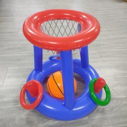 Jogo inflável da virola do anel, aro de basquete flutuante, brinquedo interativo do esporte da água, favor do partido, divertimento da praia, acessório da piscina - Image 3