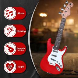 Brinquedo de guitarra elétrica para crianças, 4 cordas, Instrumentos musicais para crianças, Instrumento eletrônico portátil, 17in, venda quente - Image 4