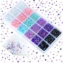 QIAO-Resina Rhinestones Set, Glitter Gelly Crystal Garment, Decor Roupas, Flatback Strass para Nail Art, 3mm, 4mm, 5mm - Image 5