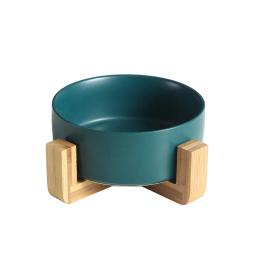 Pet Food e tigelas de água com suporte de madeira, sem derramamento, alimentador grande, prato para cães e gatos - Image 6