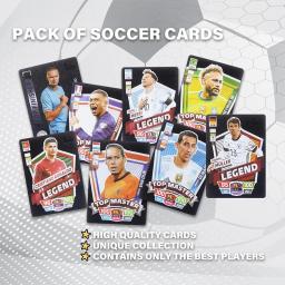 World Football Stars Gold Foil Card, Contém 55 das maiores estrelas de futebol do mundo, Cartão de coleção, grande presente, 55pcs - Image 5