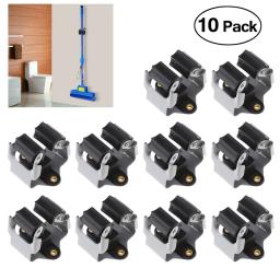 Mop e suporte de vassoura, 10pcs, organizador, clipes de fixação, rack de armazenamento de jardim com parafusos para escritório e cozinha - Image 1