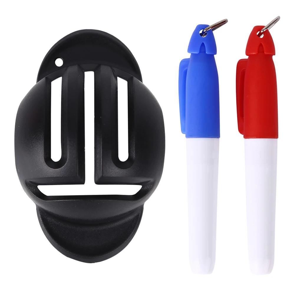 Double-Sided Golf Linha Modelo Marcador com 2 Canetas Marcação, Ball Liner, Training Aids, Acessórios Desportivos - Image 1