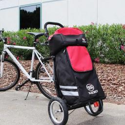 Folding bicicleta carga Trailer com Big Bag, controlador de bicicleta, bicicleta Trailer, Air Wheel, Shopping Trolley, Bagagem carrinho, 63L, 12 Polegada - Image 4