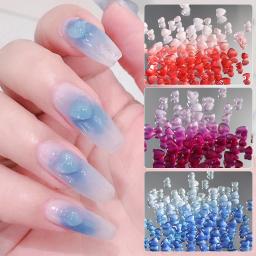 3D Strass Nail Art Decorações, Brilhante Contas De Vidro De Cristal, Coração Em Forma, sensível à luz, Desing Pedras, Manicure Decoração, Novo - Image 3