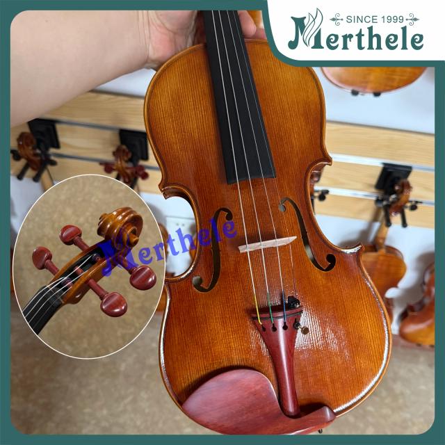 Violino Vintage 4/4 Réplica Stradivarius 1716 Pintado à Mão Abeto Europeu
