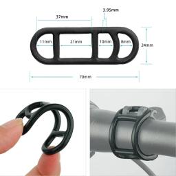 10/5 pçs banda de gel para farol da bicicleta lâmpada traseira guiador pós montagem led luz tocha titular bungee estiramento tiras de borracha - Image 3