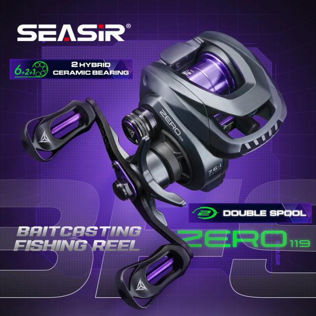 Seasir ZERO119 Carretel de Pesca BFS Fibra de Carbono 119g