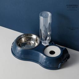Pet automática tigela comida e bebedouro, levantado pé prato, Splice alimentador, tudo-em-um, cão e gato - Image 1