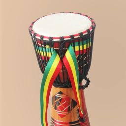 Africano profissional Djembe tambor, tambor artesanal tradicional, instrumento musical esculpido, 4 em - Image 2