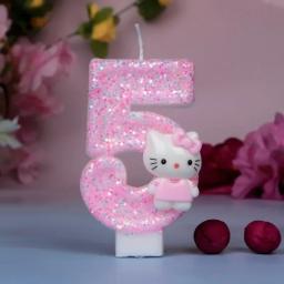 HelloKitty Velas Digitais, Humor, Criativos, Fofos, Anime Figure, Desenhos Animados, Atmosfera de Festa, Decorar, Aniversário, Acessórios Bolo - Image 5