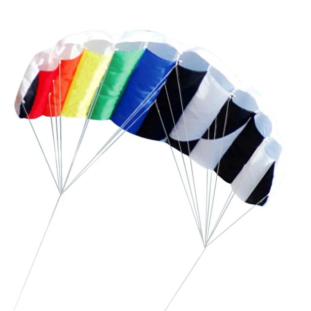 Parafoil Kite Adulto de 1,4 m - Pipa de Acrobacia Leve em Tecido Xadrez para Diversão ao Ar Livre com 2 Alças