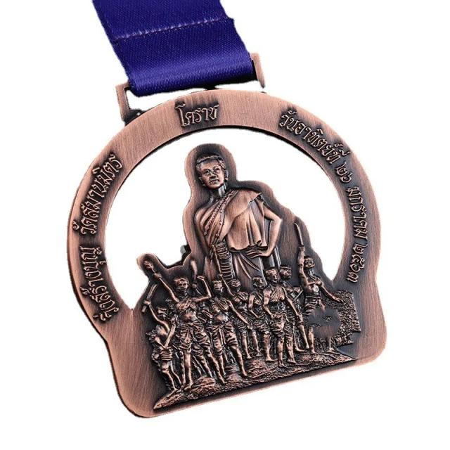 Medalha 3D Personalizada em Metal para Eventos Esportivos - Liga de Zinco Comemorativa para Atacado