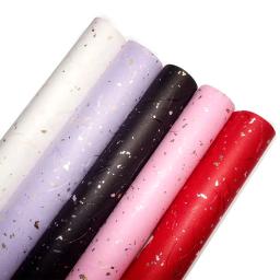 Conjunto de papel floral para embrulhar, 6 opções de cores, salpicadas brilhantes douradas e prateadas, impermeável, ideal para embalagens artesanais DIY - Image 2