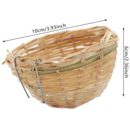 Handmade Bamboo Bird Nest, Rest Cave, Cage House, Nature Craft, Idéias para Finch e Canary, Small Parrot Garden, Home Decoration - Image 6