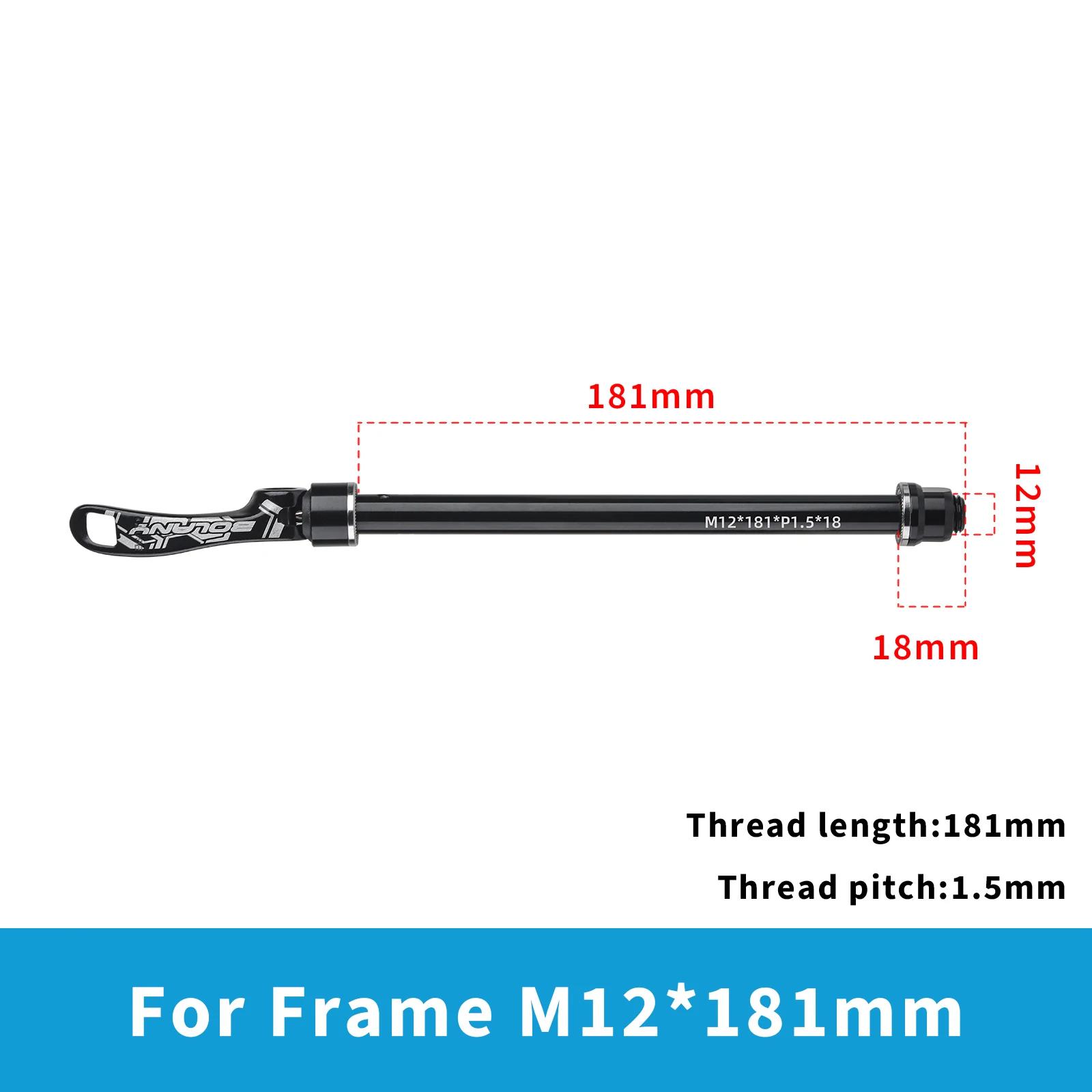 Bolany bicicleta liberação rápida através do eixo garfo dianteiro haste espetos eixo da bicicleta roda accessorie m15 m12 145/155/174/181mm - Image 1