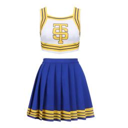 Uniforme de torcida Taylor para meninas, roupas de torcida, traje de festa de Halloween para meninas do ensino médio, roupas azuis e brancas, TS Shake It Off - Image 6