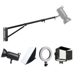 170cm 135cm suporte de projetor de braço de lança de montagem na parede pesada para estúdio de fotografia softbox vídeo luzes de anel estroboscópico - Image 1