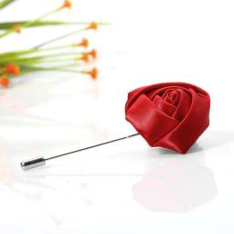 Broche Buttonhole para Homens, Corsage Do noivo, Alfinetes De Lapela, Fita De Rosas Flor, Acessórios De Casamento, Boutonnieres De Casamento - Image 4