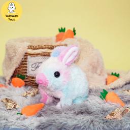 Brinquedos bonitos do luxuoso para meninos e meninas, Coelho simulado, Animais pequenos elétricos, Presentes do feriado, Presentes de aniversário - Image 2