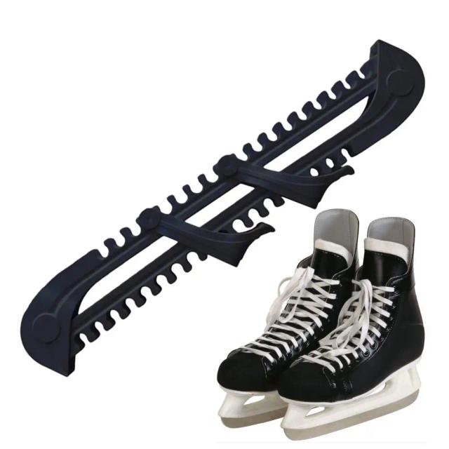 Protetor de skate de hóquei no gelo ajustável com design universal e ranhura anti-colisão para segurança na patinação artística