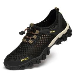 Tênis esportivo de malha antiderrapante leve respirável masculino, tênis de corrida casual, moda montanhismo, viagem ao ar livre, verão - Image 2