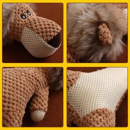 Brinquedos interativos resistentes à mordida para cães Animais de pelúcia Brinquedos Pet Train Algodão PP Função de voz dos desenhos animados Brinquedos de cuidados dentários - Image 6