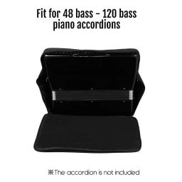 Gig Bag acordeão preto, estojo para acordeão piano, acessórios para instrumentos de teclado, Gig Bags para acordeões de piano baixo 48, 80, 96, 120 - Image 4