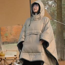 Manto portátil resistente à água, estilo de acampamento, saco de dormir preguiçoso, espessado e à prova de frio, manto wearable, saco de dormir para caminhadas - Image 1