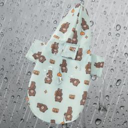 Jaqueta impermeável de poliéster para animais, Windbreak Dog Rain Cape, Roupas dos desenhos animados, Acessórios ao ar livre, 1 Pc - Image 3
