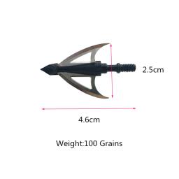 10 pçs 100 grão tiro com arco 3 fix lâmina broadhead aço ponta de seta dicas parafuso-na cabeça de seta para caça acessórios de tiro - Image 6
