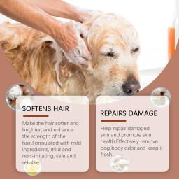 Anti-coceira Shampoo Dog, ácaro remoção de sujeira, hidratante, liso gato cabelo, espuma desodorante, PH equilibrado, Pet Conditioner - Image 5