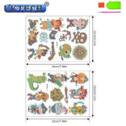 Pintura diamante adesivos para crianças, Cartoon Animal Art Set, DIY Gift, iniciantes, mosaico adesivos, kits de números, artesanato para criança, 2pcs - Image 6