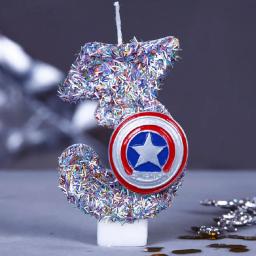 Bolo de Aniversário Infantil Velas, Material de Festa, Decorativo, Votivo, Boy Number, Sparkles - Image 5