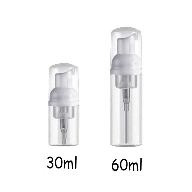 14/28 pces 60ml/30ml garrafa dispensadora de espuma de plástico recarregável mini garrafa de espuma espuma dispensador de sabão bomba garrafas-para viagens - Image 1