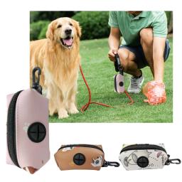 Sacos lixo para animais estimação, dispensador sacos cocô, suporte para coleira cachorro, sólido e portátil - Image 6