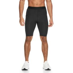 Calções de ginástica de compressão secagem rápida masculina, Leggings Fitness, Skinny, Slim, Stretch, Yoga, Esportes, Corrida, Corredor, Calças curtas, Verão - Image 4