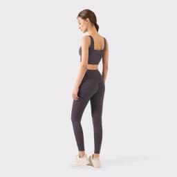 Roupas de atletismo ginásio conjunto roupa de treino esporte leggings e sutiã conjunto yoga roupas para as mulheres roupas esportivas correndo terno 2 peça - Image 4