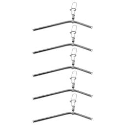 Tubo de bronze com Double Ends, Pesca Balance Connector, Anti Emaranhado, Equipamento de pesca marítima, estilo pequeno, 5 cm, 7 cm, 9cm, 5 Pcs - Image 2