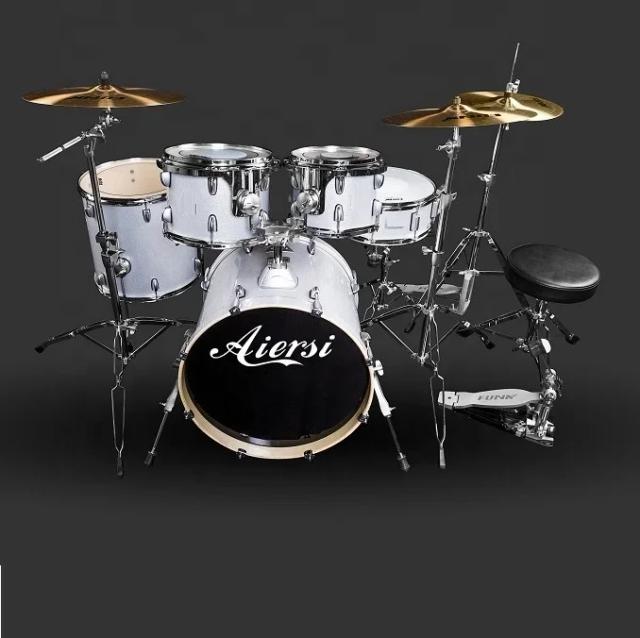Kit de Bateria Jazz Profissional Acústica para Adultos DD05BL - Novo, 2022
