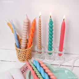 Silicone Vela Fazendo Suprimentos Conjunto De Ferramentas, Abrir E Fechar Molde, Forma De Torção Espiral, Molde De Vela Longa, Cera De Igreja, Presente De Casamento, Decoração De Casa - Image 6