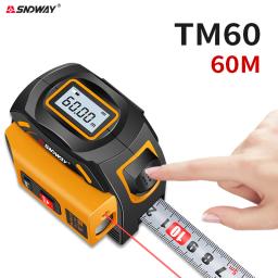 Medidor de distância a laser digital, roleta eletrônica, fita métrica inoxidável, 3in 1 - Image 1