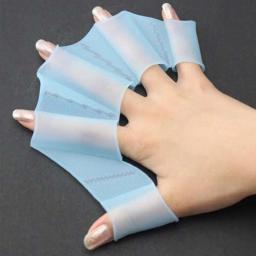 1 Par Nadar Webbed Sapo Tipo Cintas De Silicone Natação Barbatanas De Mão Nadadeiras Dedo Webbed Luvas Paddle Water Training Hand Paddles - Image 3