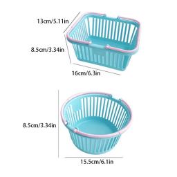 Cesta plástica portátil do armazenamento, caixa de compras, Desktop, diversos, brinquedo, fruto, artigos de papelaria, cestas home do armazenamento, novo - Image 6