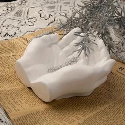 Mão Molde De Gesso Para Fundição De Resina, Artesanato De DIY, Armazenamento De Jóias, Castiçal, Panela Suculenta, Decoração De Casa Presente, 1Pc - Image 4