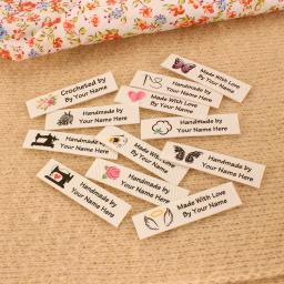 Passar etiquetas personalizadas, etiquetas para itens artesanais, ferro na etiqueta, etiquetas de roupas personalizadas, etiquetas de marcas (TB5675) - Image 1