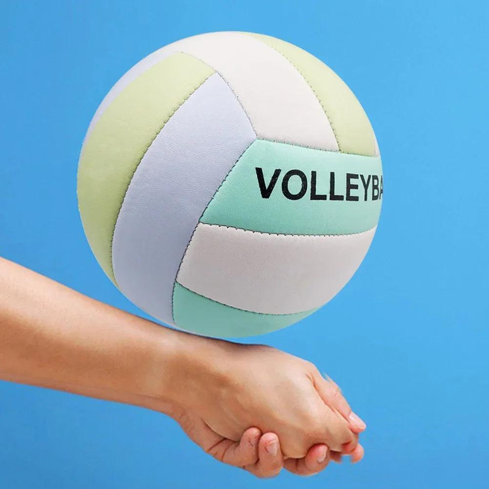 Tamanho 5 vôlei praia jogo de vôlei toque macio treinamento jogo bola para iniciantes ao ar livre indoor prática bola - Image 1